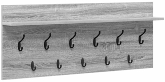 vidaXL Wandmontierter Kleiderständer Grau Sonoma Holzwerkstoff 874448