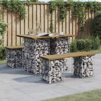 vidaXL Gartenbank aus Gabionen 100x70x72 cm Kiefernholz Imprägniert 834364