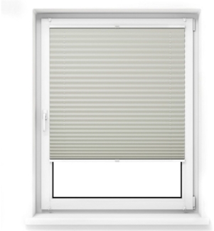 jalousiescout Plissee Pure Plissee, Premium, Polyester-Stoff, 30x90 cm, grau, halbtransparent, ohne Bohren, verspannt, Klemmfix, Polyester, blickdicht, halbtransparent