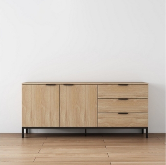 OTTO home Sideboard Jorinde, Melaminoberfläche, flexibler Stauraum und robustes Metallgestell