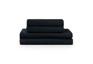 Blumtal Premium Frottier Handtücher Set mit Aufhängschlaufen - Baumwolle Oeko-TEX Zertifiziert, weich, saugstark - 2X Badetuch (70x140 cm), 2X Handtuch (50x100 cm), Dunkelblau