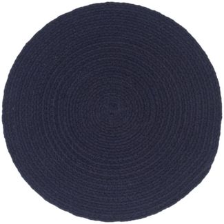 vidaXL Tischsets 4 Stk. Marineblau 38 cm Rund Baumwolle 133850