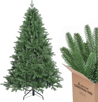 SALCAR Premium Künstlicher Weihnachtsbaum 180 cm – Nordmanntanne aus 100% PE in Naturgrün Farb- & Formstabil Geruchlos Kein Nadelverlust