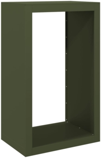 vidaXL Brennholzregal Grün 60x40x100 cm Stahl 850992