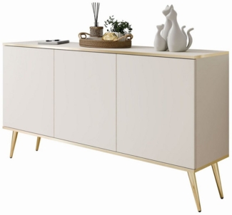 Lookway Kommode OXFORD K160 Die dreitürige Sideboards auf goldenen Füßen