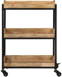 vidaXL Küchenwagen 60x40x80 cm Raues Massivholz Mango 374063