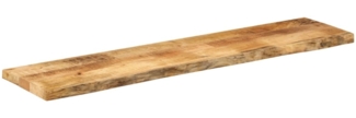 vidaXL Tischplatte 160x40x2,5 cm Baumkante Massivholz Raues Mangoholz 370352