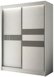 ALTDECOR Schiebetürenschrank ARRI (Kleiderschrank Garderobenschrank mit viel Stauraum Moderner Schrank) Vielseitiger Schwebetürenschrank Lacobel LED Beleuchtung