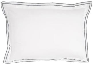 Traumschlaf Uni Kissenbezug White Collection Portofino|40x60 cm| dark-grey