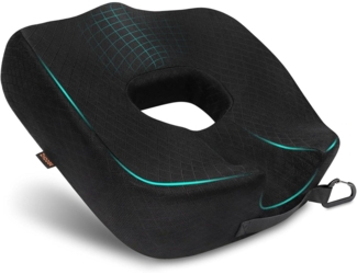 Schwarzes Hämorrhoiden Sitzkissen Memory Foam Steißbeinkissen Donut Kissen