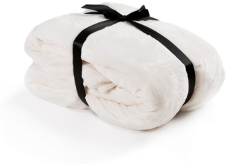 Estexo Kuscheldecke, Flanell Polyester, Creme, 210x280 cm