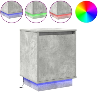 vidaXL Nachttisch Beton Grau 39 x 34,5 x 50 cm Holzwerkstoff 869600