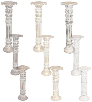 Oriental Galerie Blumenhocker Säulen Variante Antik Modell Batya whitewash 100 cm (1 St)