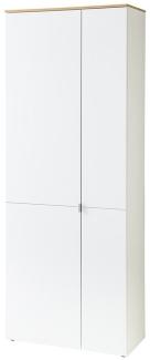 Lomadox Schuhschrank BLISS-36 weiß matt Flurschrank Schrank Garderobe 78x201,2x37,4 cm