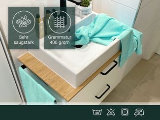 ZOLLNER Handtücher, Walkfrottier (10-St), 50 x 100 cm, 100% Baumwolle, vom Hotelwäschespezialisten