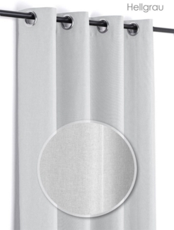 Beautex Vorhang Leinen Optik Brilliant Ösenvorhang, Gardine mit Ösen 140x245 cm, Ösen (1 St), blickdicht