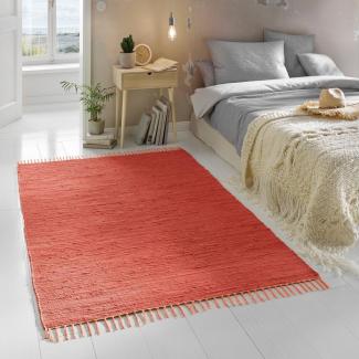 TaCa Home Teppich Flicken-Teppich 100% Baumwolle, rechteckig, Höhe: 5 mm, Wohnzimmer Esszimmer Küche Flur Läufer 120x180 cm