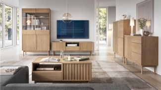 ROYAL24_MARKT Wohnzimmer-Set - Komplettlösung für ein stilvolles Zuhause, (Wohnzimmer-Set, 5-St, Premium - Saori), Top Materialien - Zeitloser Stil - Beste Verarbeitung.