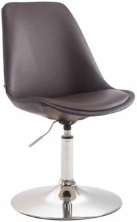 CLP Esszimmerstuhl Maverick Kunstleder drehbar und stufenlos verstellbar,braun chrom