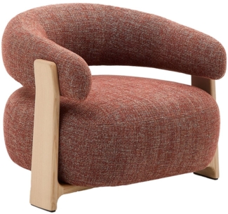 Sessel Granite, Echtholz, Polyester, Braun, 88 x 67 x 84 cm