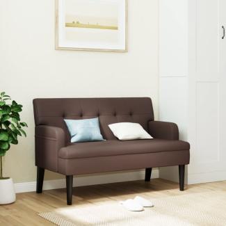 vidaXL Sitzbank mit Rückenlehne Braun 112x65,5x75 cm Kunstleder 372150