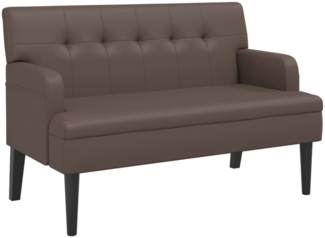 vidaXL Sitzbank mit Rückenlehne Braun 112x65,5x75 cm Kunstleder 372150