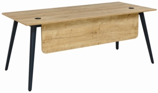Furni24 Schreibtisch, modernes Design, für Jugendzimmer Büro, große Arbeitsfläche (160X80X75cm)