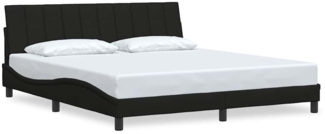 vidaXL Bettgestell ohne Matratze "Hanko" Schwarz 180x200 cm Stoff 3310407