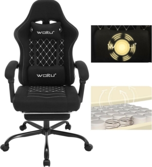 Woltu Gaming-Stuhl (1 St), mit Massagefunktion, ergonomisch, 150 kg, Netzstoff