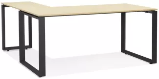 Kokoon Design Schreibtisch Abak Holz Natur und Schwarz 170 cm