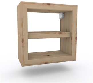 Nachttisch Nachtkommode Nachtkästchen ohne Rückwand mit Zwischenboden Wandmontage ohne Türe Zirbe