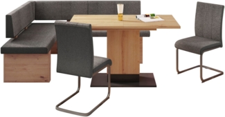 HELA Essgruppe BERKEL, (4-tlg), Synchronauszug,Säulentisch,beidseitig montierbar,Schwinger