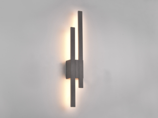 Flache LED Außenwandleuchte TAWA in Anthrazit - indirekte Wandbeleuchtung