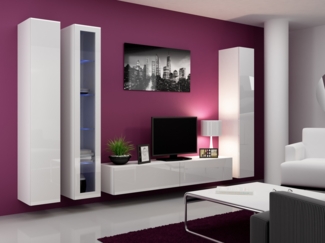 99rooms Set Vago II A Wohnwand Weiß