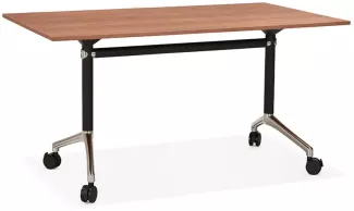 Kadima Design Schreibtisch Faltbar | 140 x 70 cm | Mobil Modern Homeoffice | Braun | Computertisch