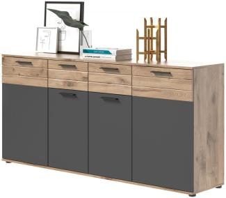 Sideboard Tomaso in Eiche und grau 180 cm