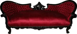 Casa Padrino Barock Sofa Vampire Bordeaux / Schwarz