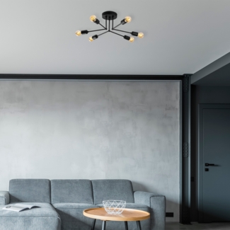 Kronleuchter, 'Sparrow', 16 x 60 x 60, Schwarz