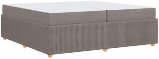 vidaXL Bettgestell mit Matratze mit Matratze Taupe 200 x 200 cm Stoff 3398435