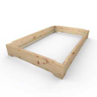 Stapelbett Holzbett (Zirbe) "Gäste-Edi" 120 x 200 cm 27 cm Zirbenbett Gästebett