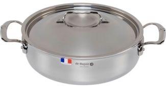 De Buyer Affinity Bratentopf niederer mit Deckel 28 cm