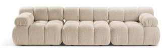 Micadoni Modulares Sofa Bellis 3-Sitzer Boucle Helles Beige