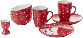 Müslischale 6er Set Pinto rot