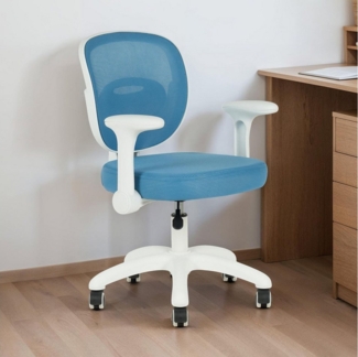 IDIMEX Drehstuhl AMELIA, Kinder Schreibtischstuhl ergonomisch höhenverstellbar blau
