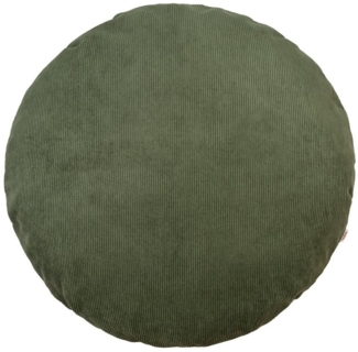 beties Kissenbezug HYggelig No. 1, (1 Stück), Samtcord Bodenkissen-Bezug rund ca. 80 cm Ø Hygge Style bamboo-grün