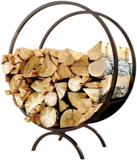 Runder Kaminholzständer - Stahl, Schwarz - Ø 60cm