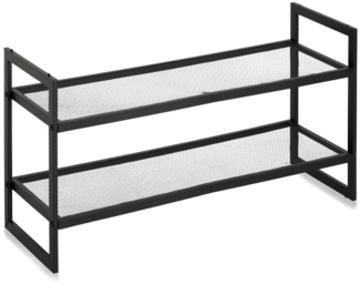 ZELLER Schuhregal 17192 aus Metall, schwarz, stapelbar / Stapelregal