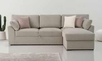 Home affaire Ecksofa Citry, Breite 246 cm, Chenille, Bettfunktion, Bettkasten, L-Form