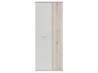 Schuhschrank >Balu< in Sandeiche Weiß - 68,9x179,1x34,8cm (BxHxT)
