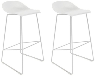 Barhocker Ellen skandinavisches Design weiß 76 cm - 2er Set